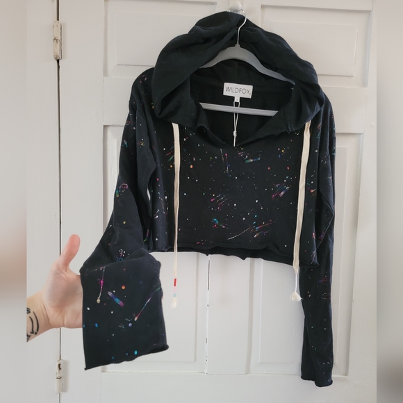 Wildfox Foil Splatter Ray Hoodie - Picture 3 of 5